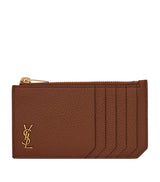 Harrods Saint Laurent Leather Monogram Card Holder 7.5cm x 13cm- Buy online at McGrocer