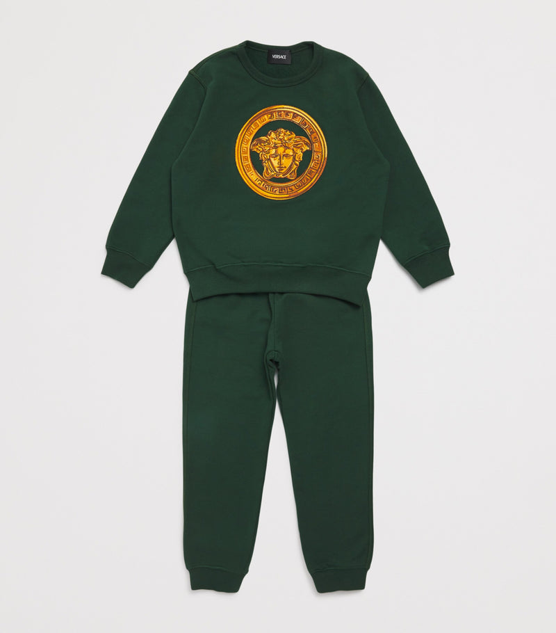 Versace kids cotton embroidered Medusa sweatpants 6-14 years (British brand)