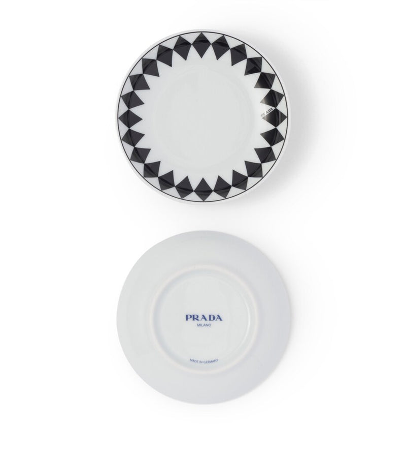 Prada porcelain chequerboard sauce bowl set 11cm, imported from the UK