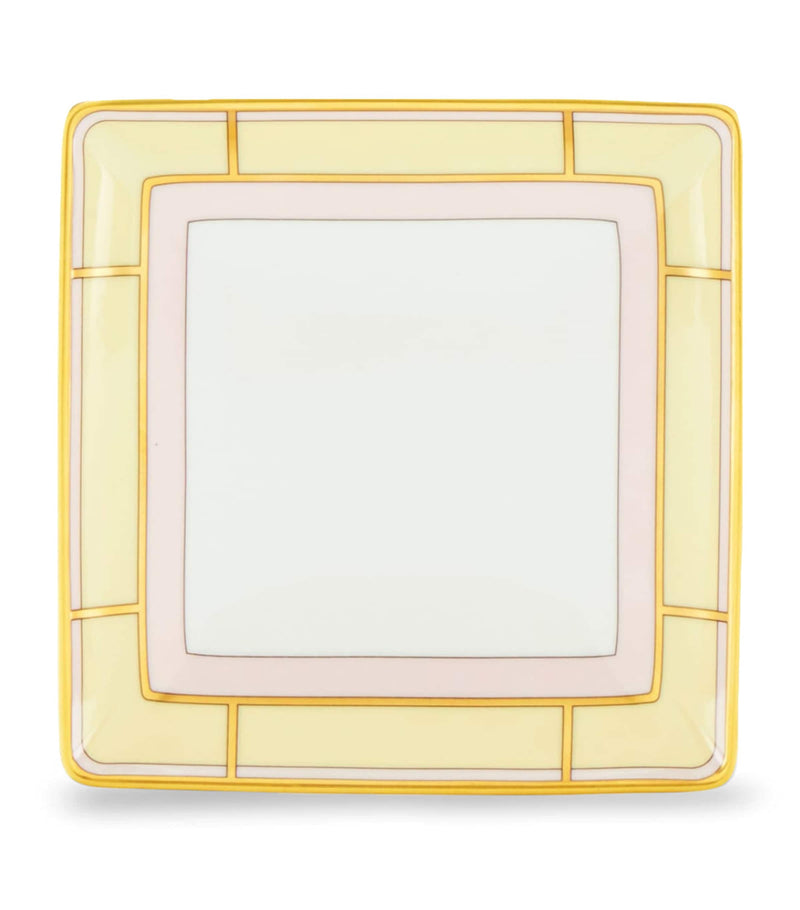 GINORI 1735 porcelain Colonna Diva square change tray 13.5cm, UK version