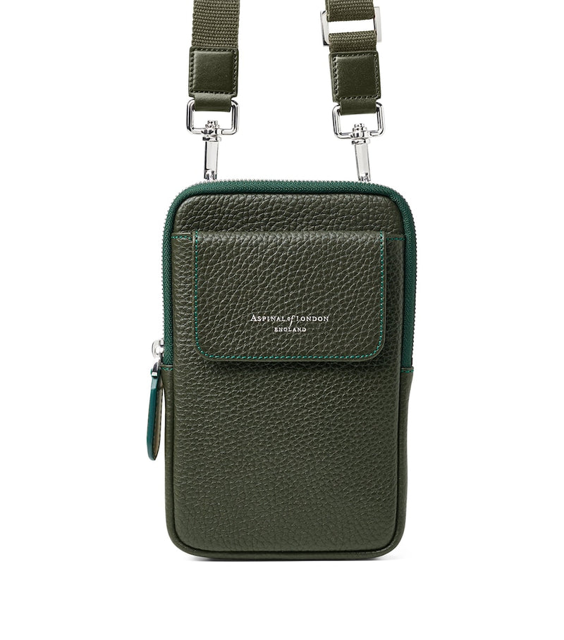 Aspinal of London leather crossbody phone pouch - British product