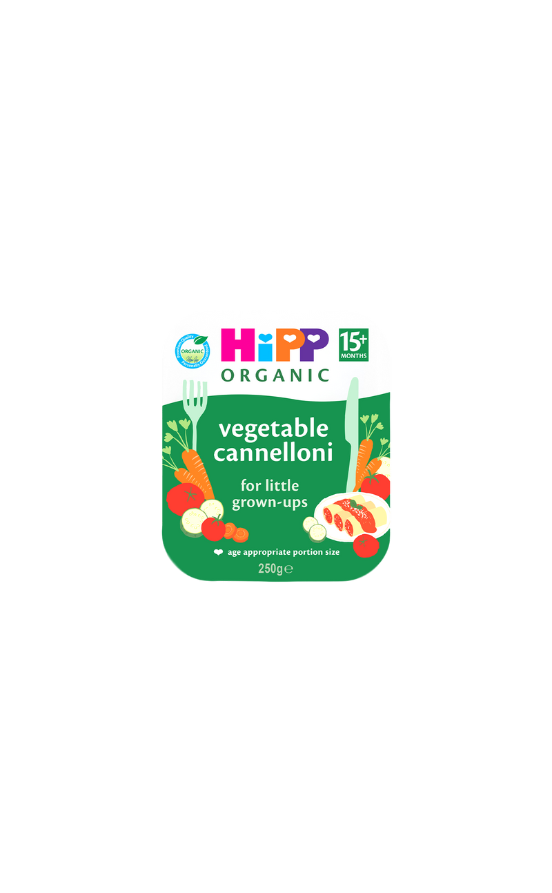 Vegetable Cannelloni organic toddler pasta meal, UK version
