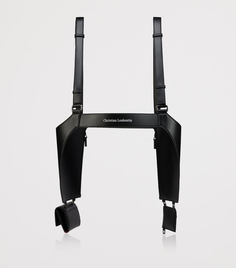 Christian Louboutin tactical leather harness with pockets, UK version