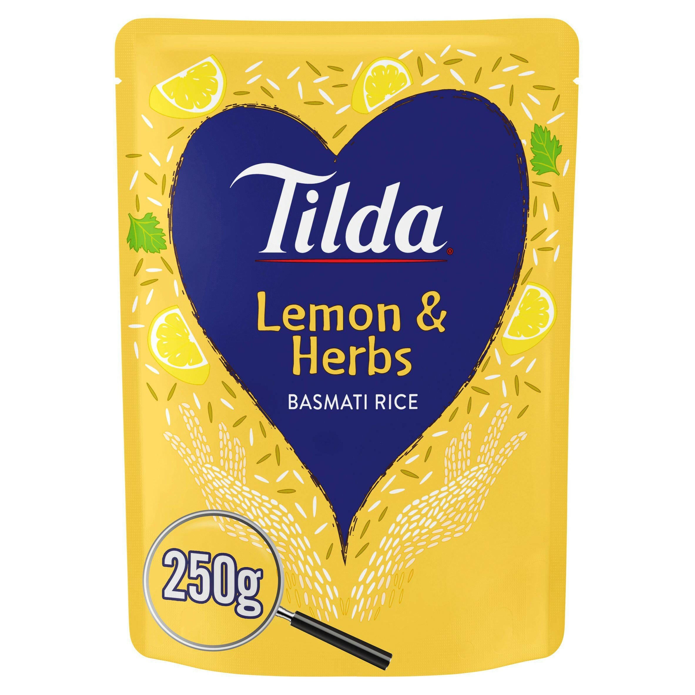 Tilda Microwave Rice Lemon & Herb Basmati 250g Microwave rice Sainsburys