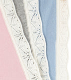 Trotters cashmere baby blanket with frills, UK version