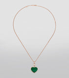 Chopard Happy Hearts rose gold malachite pendant necklace, imported from the UK