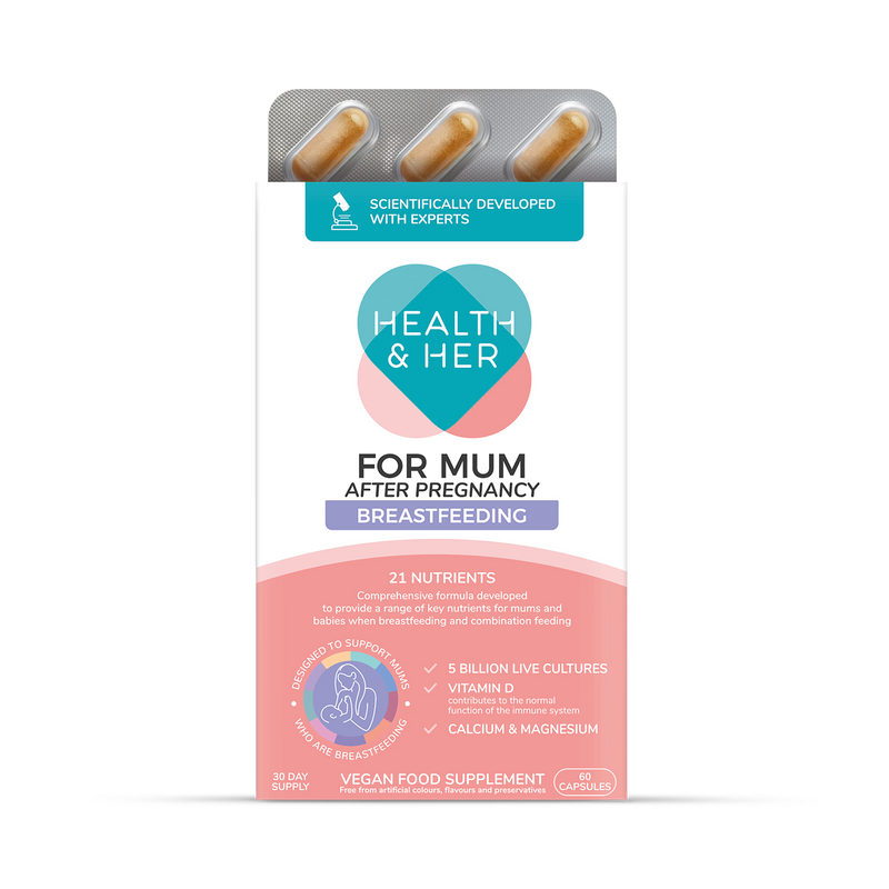 Health & Her breastfeeding support supplement 60 capsules, UK version