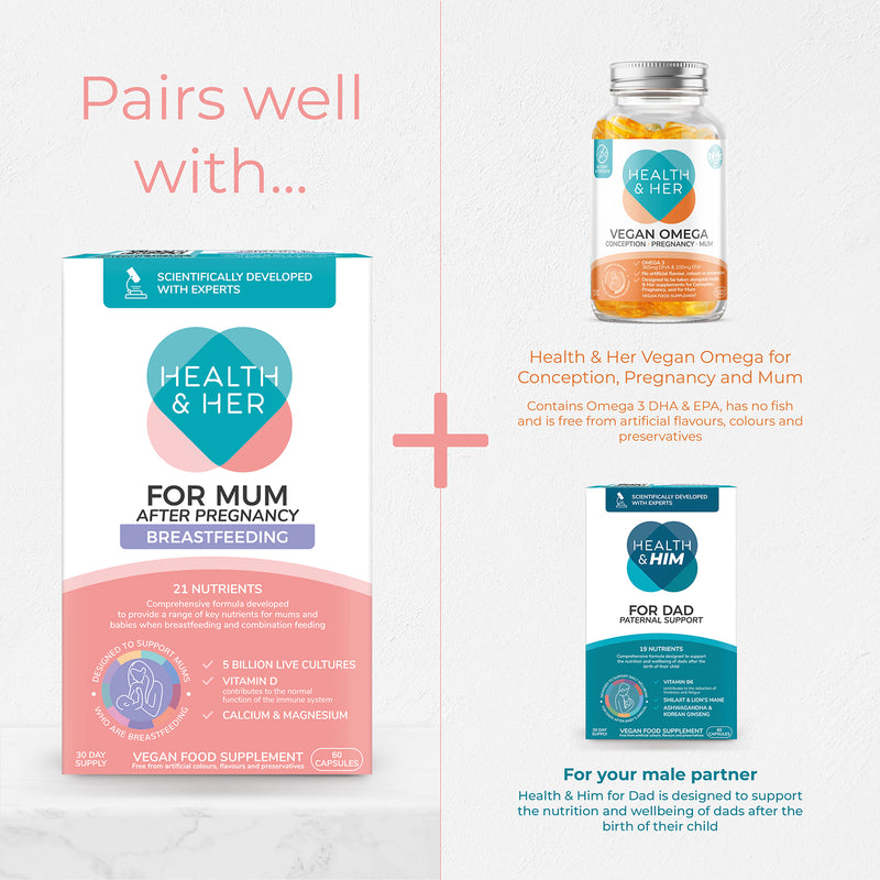 Health & Her breastfeeding support supplement 60 capsules, UK version