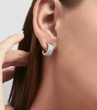 Graff white gold diamond triple-hoop earrings - British product