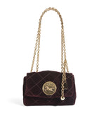 Chloé small quilted velvet heritage shoulder bag (British brand)