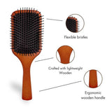 Hair Loving wooden paddle brush for effortless detangling, UK version