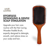 Hair Loving wooden paddle brush for effortless detangling, UK version