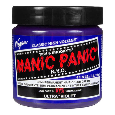 Superdrug Manic Panic High Voltage Hair Dye Ultra Violet Blue Hair Colour 118ml - Jetzt online bei McGrocer kaufen