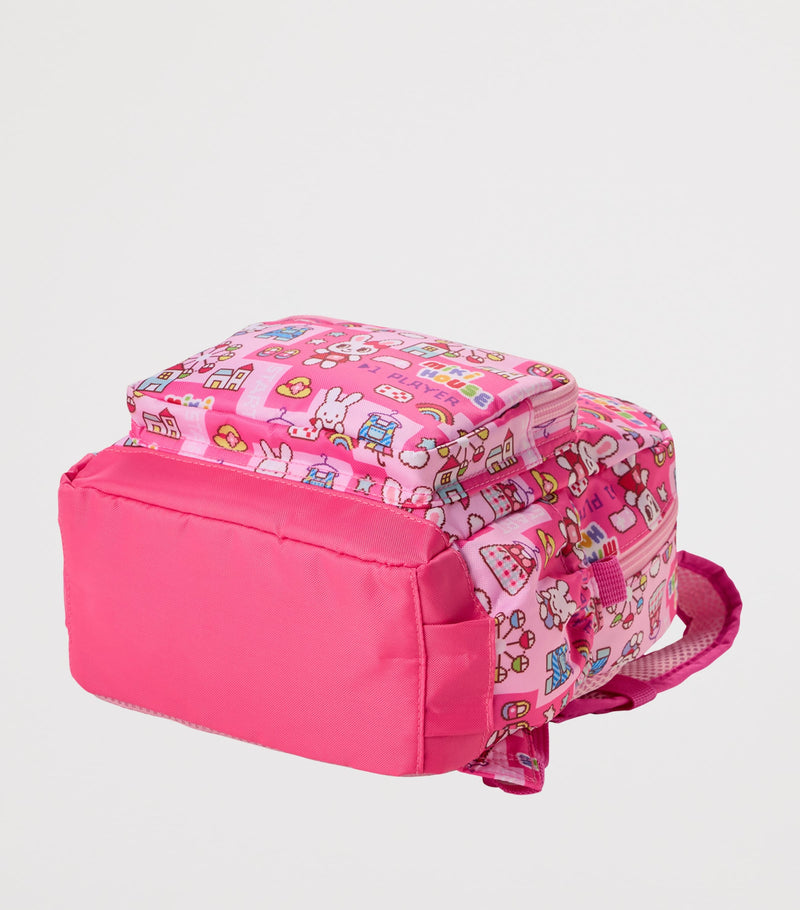 Miki House pixel art backpack with Usako the Bunny mascot (British brand)