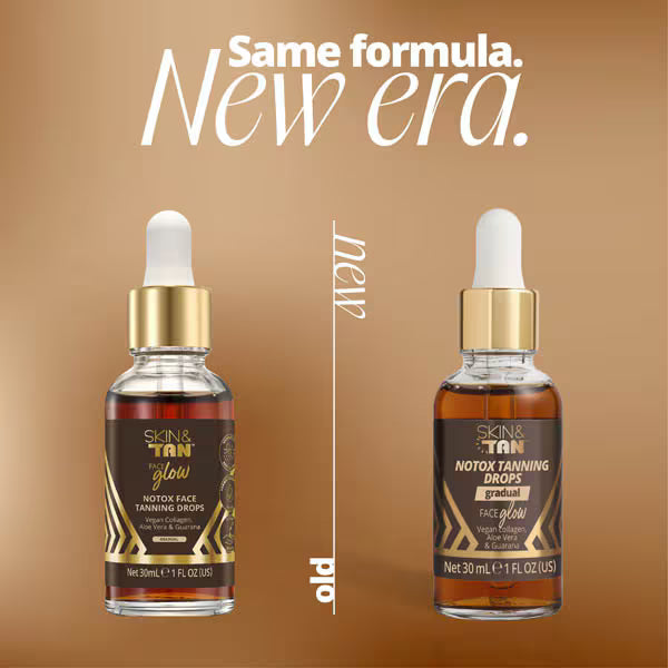 Skin & Tan Notox Face Glow Tanning Drops 30ml (British brand)