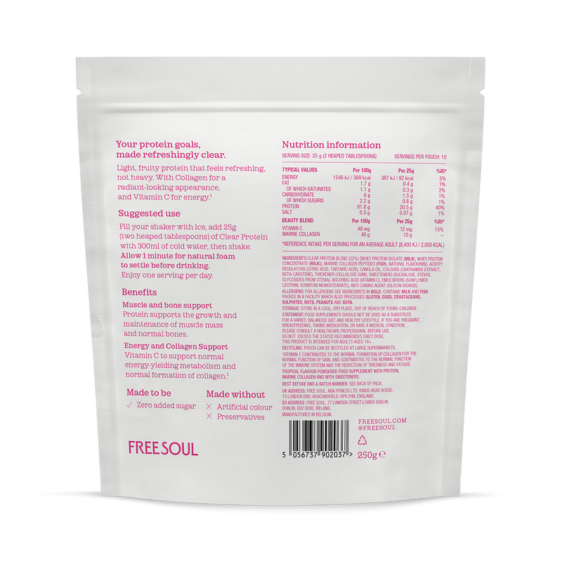Free Soul Clear Protein Tropical 250g, UK version