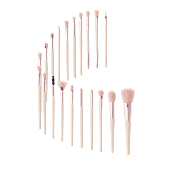 Livingandhome makeup brush set pink 20 pieces (British brand)