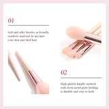 Livingandhome makeup brush set pink 20 pieces (British brand)