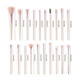 Livingandhome makeup brush set pink 20 pieces (British brand)