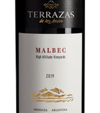 Terrazas de los Andes Malbec red wine 2022 vintage 75cl (British brand)