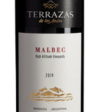 Terrazas de los Andes Malbec red wine 2022 vintage 75cl (British brand)