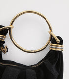 Chloé mini velvet bracelet bag with crystal embellishment - British product