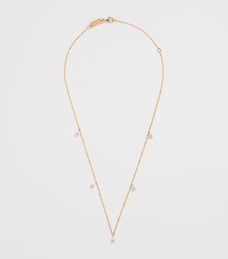 Harrods yellow gold diamond necklace 0.80ct (British brand)