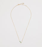 Astrid & Miyu yellow gold emerald diamond necklace, imported from the UK