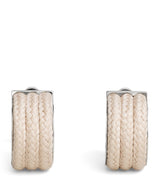 Harrods Alaïa Corded Hoop Earrings- Buy online at McGrocer