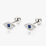 Superdrug MUCHV Evil Eye Stud Earrings 0.7cm 925 Sterling Silver or 18k Gold Plated- Buy online at McGrocer