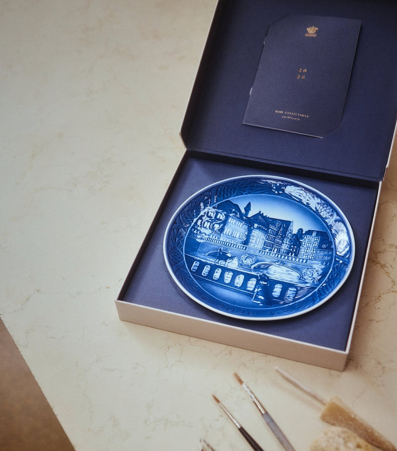 Royal Copenhagen Blue Collectibles Christmas 2026 plate 18cm, imported from the UK