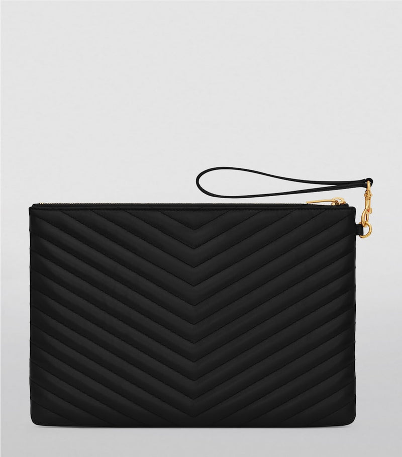 Saint Laurent Monogram matelassé pouch imported from the UK