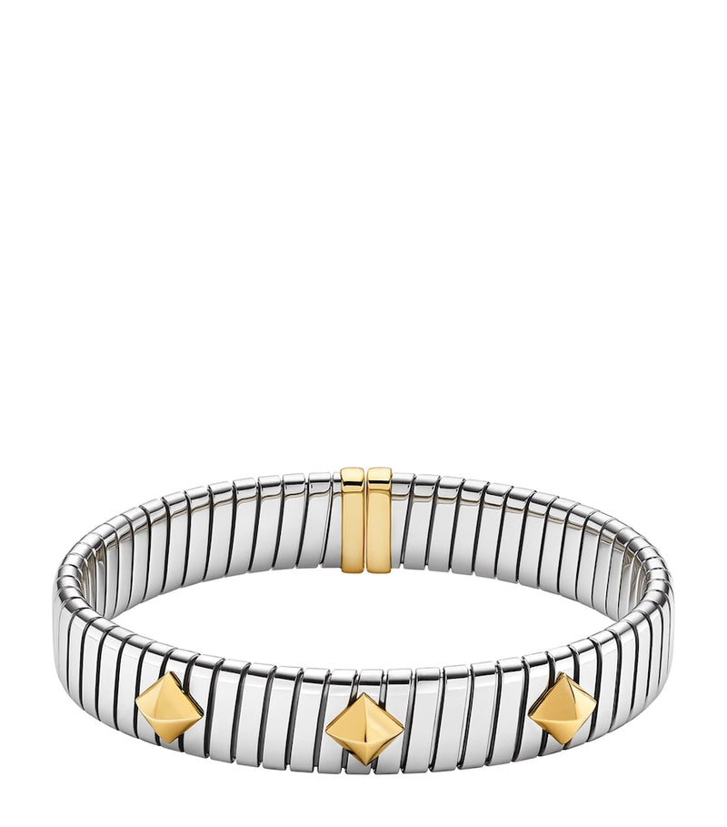 سوار Bvlgari Tubogas من الفولاذ المقاوم للصدأ والذهب الأصفر (ماركة بريطانية)