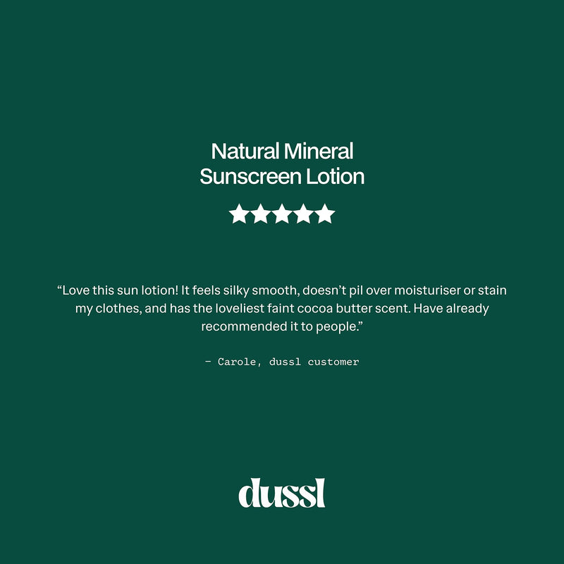 dussl Natural Mineral Sunscreen SPF 30 150ml (British brand)