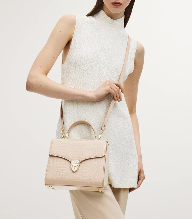 Aspinal of London Mayfair top-handle handbag in leather (British brand)