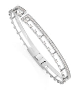 Harrods Marli New York Avenues Large White Gold and Diamond Bangle- Buy online at McGrocer