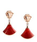 Bvlgari rose gold diamond carnelian earrings - British product