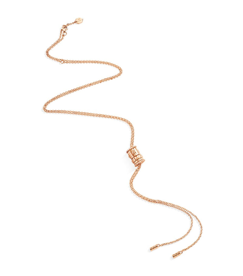 Marli New York rose gold diamond cravat necklace - British product