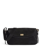 Sandro Paris suede Le Mambo shoulder bag H15xW31xD10.5cm (British brand)
