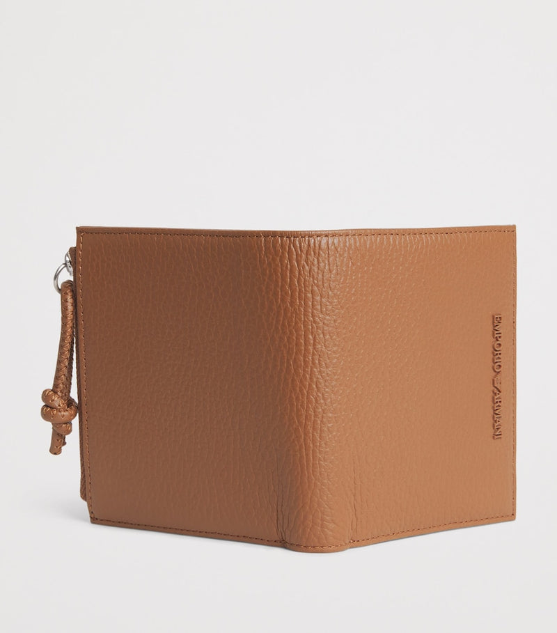 Emporio Armani leather bifold wallet with logo 11x9cm - British product