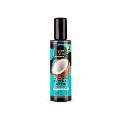 Superdrug Organic Shop SPORT Cool Hydration Thermal Water with Coconut & Aloe Vera Face and Body Mist, 200ml- Buy online at McGrocer