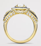 Boodles Palace Collection ring with diamond and sapphire (British brand)