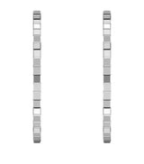 Harrods Chopard White Gold Ice Cube Hoop Earrings- Buy online at McGrocer