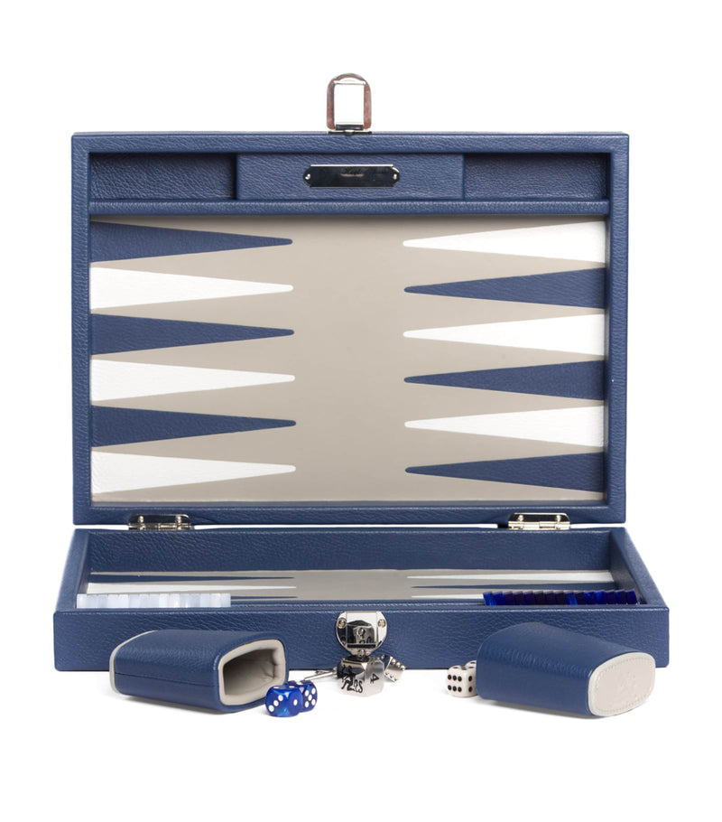 Hector Saxe leather backgammon set, UK version