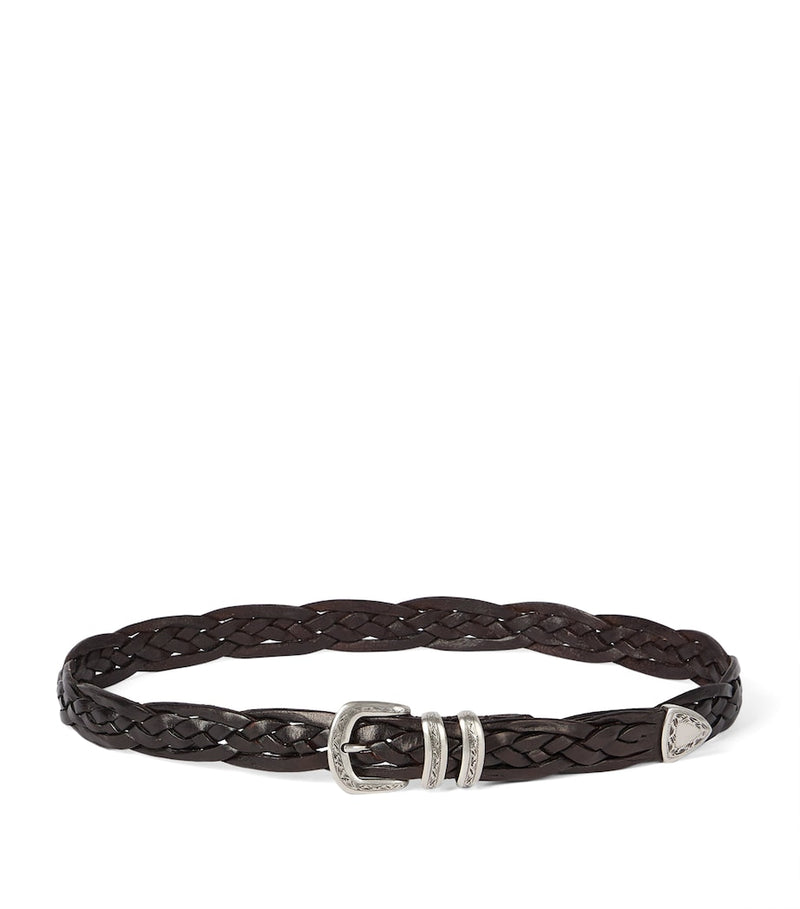 Brunello Cucinelli woven calfskin belt (British brand)