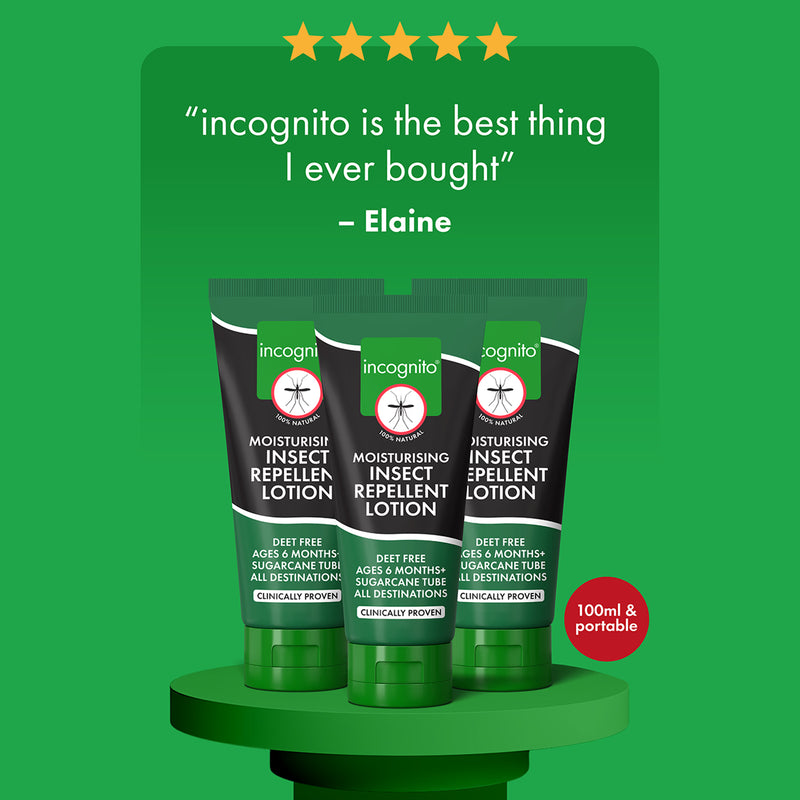 Incognito insect repellent lotion imported from the UK