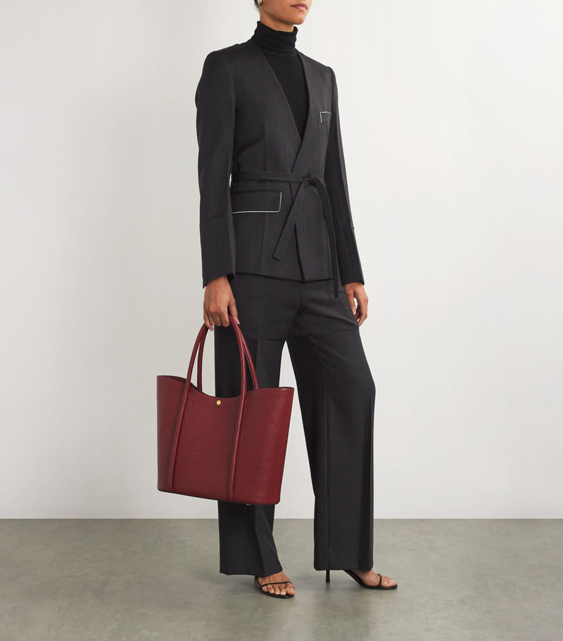Harrods leather rope tote bag in Italian leather - British product