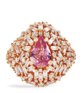 Harrods Suzanne Kalan One of a Kind Rose Gold Diamond and Pink Sapphire Ring- Buy online at McGrocer