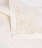 Dea linen lace-trim elite napkin 45cm x 45cm - British product