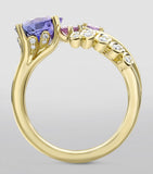 Boodles yellow gold tanzanite diamond ring - British product